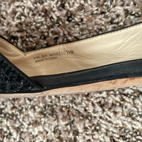 Cole Haan Black Leather and Lace D’Orsay Flats - 11 - Picture 4 of 4